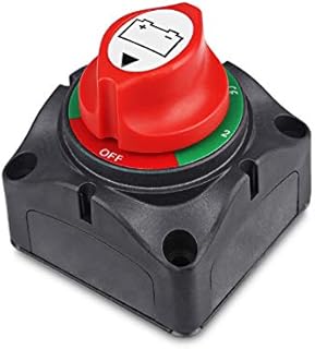 1-2-Both-Off Battery Switch 12V-60V Battery Disconnect Master Cut Shut Off for Marine Boat Car RV ATV Vehicle Heavy Duty Battery Isolator Switch