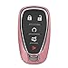 Pink TPU Key Fob Cover Case Remote Holder Protector Jacket for 2019 2020 2021 2022 2023 2024 Chevrolet Trailblazer Blazer Chevy Malibu Camaro Cruze Traverse Sonic Volt Equinox