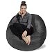 Sofa Sack - Plush, Ultra Soft Bean Bag Chair - Memory Foam Bean Bag Chair with Microsuede Cover - Stuffed Foam Filled Furniture and Accessories for Dorm Room - Charcoal 4'