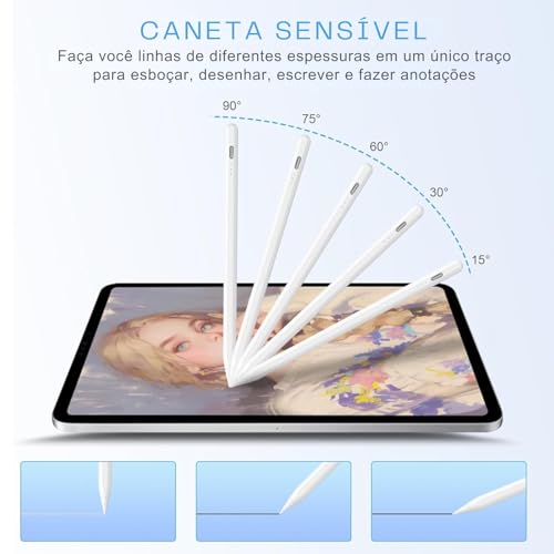 Caneta Touch Stylus Capacitiva Para Telas Touch Tablets, Smartphones e Notebooks Compatível com Appl