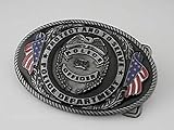 Black New Police Officer Protect & To Serve Metal Belt Buckle