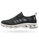 CAMEL CROWN Men's Lightweight Sneakers Sports Shoes Breathable Walking Athletic Black