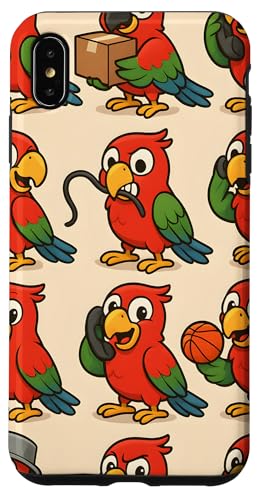 Funny Parrot Cartoon Meme Mischief Animal Humor Art X}zP[X iPhone XS Max p