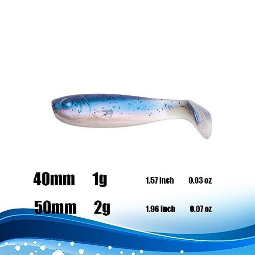 50/100 pçs Soft Iscas Kit de Iscas de Silicone Artificiais Wobblers Swimbait Iscas de Truta para Tro