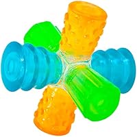 Outward Hound Triple Jack Interactive Dog Toy - Multi-Squeak Grunt Squawk Sounds, Gum-Friendly Textures, Unpredictable Bounce