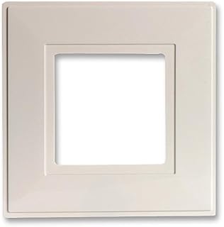 BURNTEC® Finger Plate (2 in a Pack) Surround for Single Light Switch Faceplate or Electrical Plug Socket Back Panel Clear or White (White)