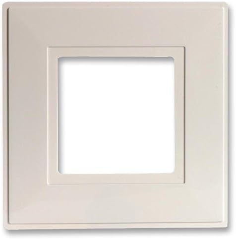 BURNTEC® Finger Plate (2 in a Pack) Surround for Single Light Switch Faceplate or Electrical Plug Socket Back Panel Clear or White (White)