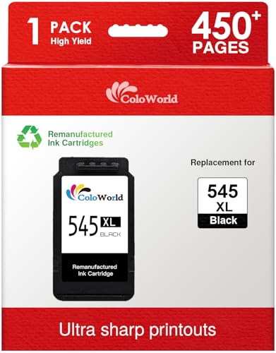 ColoWorld 545XL encre noire avec séchage instantané et précision des textes