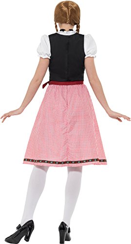 Smiffys Beierse Taverne Maid Kostuum, Rood, Zwart, S - UK Maat 08-10 - Afbeelding 4