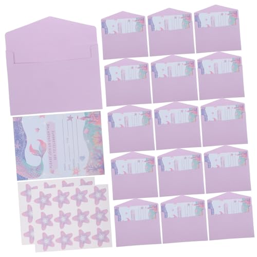 Invitaciones de sirena para fiestas infantiles del océano y cumpleaños