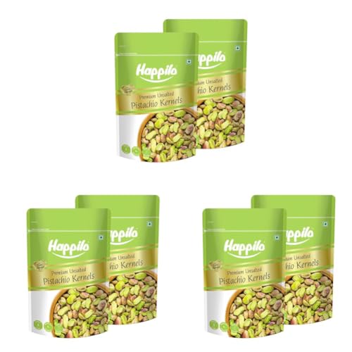 Image of Happilo Premium Unsalted Pistachio Kernels 150g (Pack of 6) | Healthy Snacks, Dry fruits, Pista | Tasty & Healthy | High in Protein & Dietary Fiber | Low Calorie Nuts