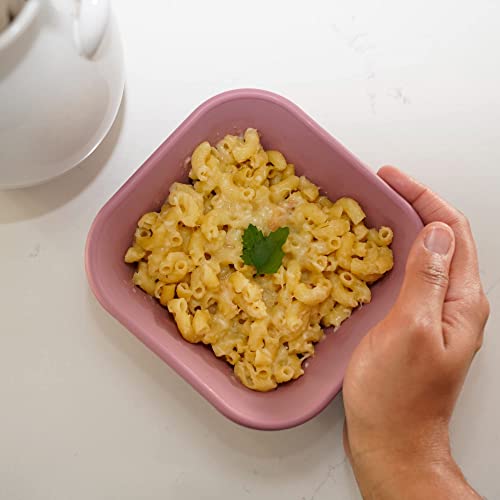 Bravejusticekidsco. | Silisteel™ Unbreakabowl™ Microwave Safe Silicone Bowl | Unbreakable Dinnerware | Family All Ages (Dusty Rose) #TOP3