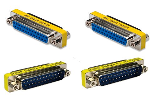 Ruibo Sike 25 Pin 2 Male to Male 2 Female to Female Parallel DSUB Gender Changer Adapter - DSUB - IEEE-1284 - D25 - Cable Converter - Port Adapter