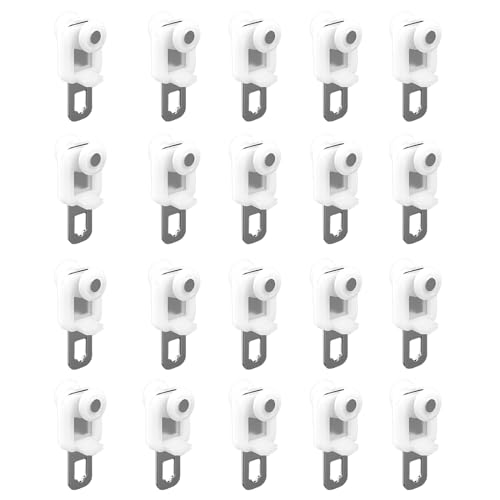 Rodillo para Riel De Cortina Polea para Pista Cortina, Carril Cortina Rodillos, Polea De Riel, Silencioso Rodillo De Dirección, 10/20/50 Piezas Accesorios para Salón Dormitorio Baño(20 PCS)