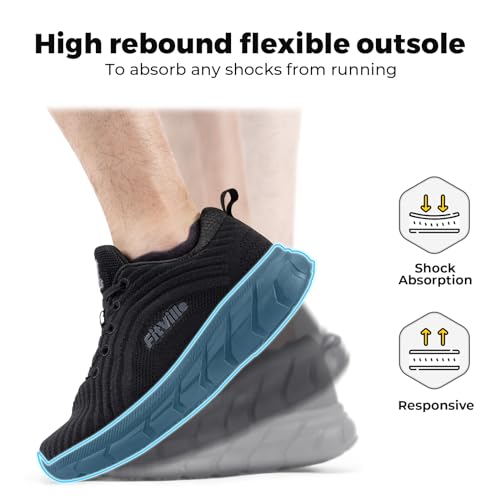 Image of FitVille Wide Walking Shoes for Men Comfortable Lightweight Running Wide Toe Box Shoes for Men Non Slip Cushioned