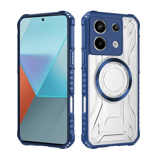 Lucyliy Xiaomi Redmi Note 13 Pro 5G �X�}�z�P�[�X �J�o�[ [PC�o�b�N�v���[�g + TPU�t���[�� �}���`�}�e���A���\���A�������C�����O] �u���[