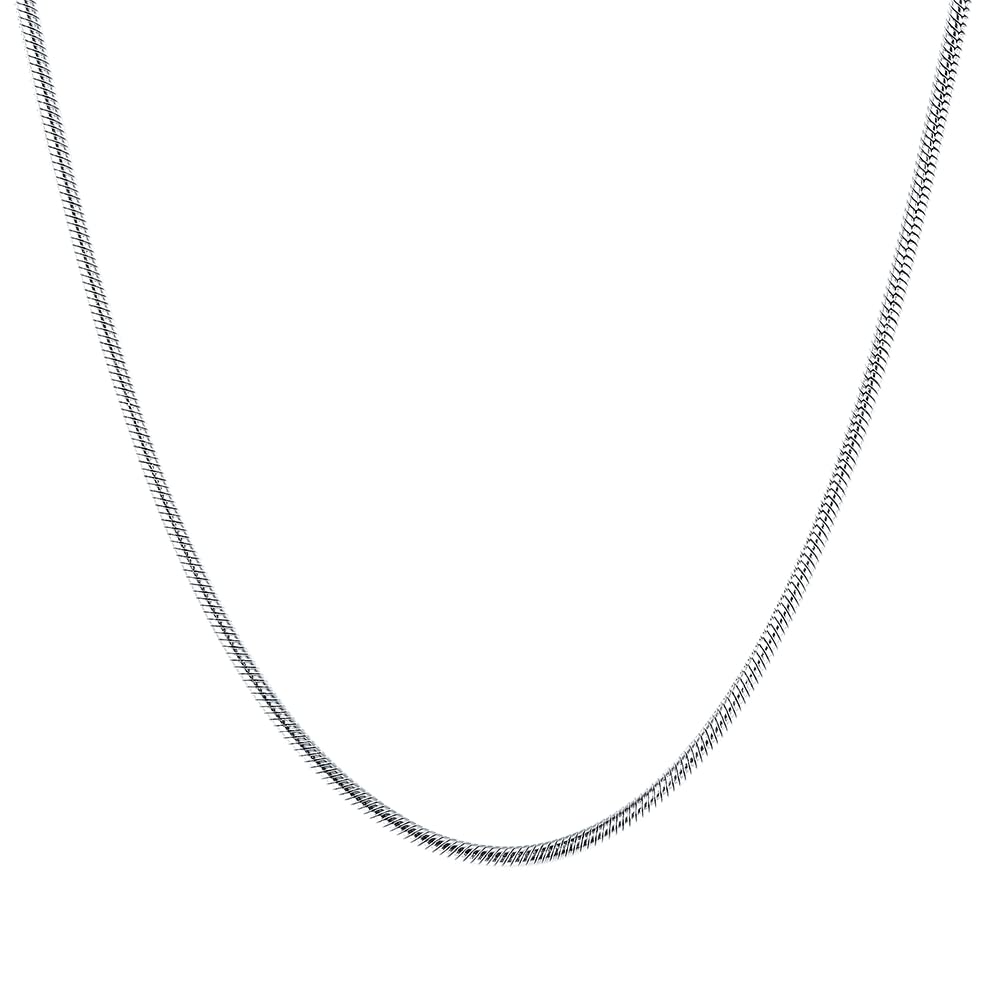 Aka Gioielli® - Collana Snake In Argento Sterling 925 Rodiato - Catena Maglia Serpente 1.3 Mm - Lunga 40 Cm - Foto 13