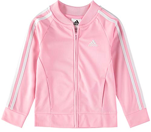Conjunto de roupas esportivas Adidas Girls Tricot Jacket & Jogger, Rosa claro, 4