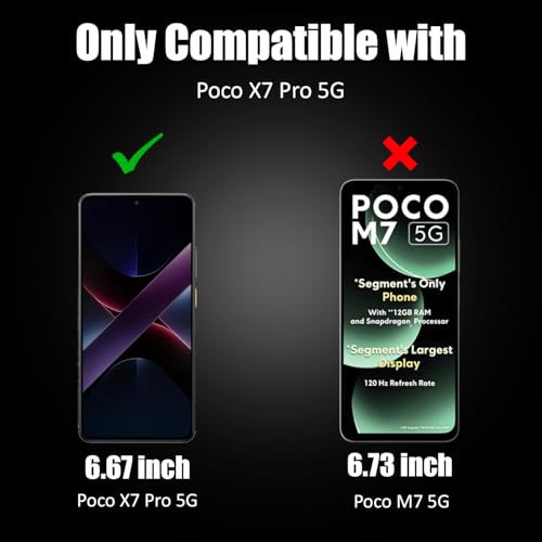 Image of AIBEX Military-Grade Tempered Glass Screen Protector Compatible for POCO X7 Pro 5G with Case Friendly, Anti-scratch Edge to Edge Coverage and Easy Installation kit