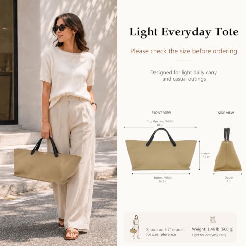 Image of M-ioi-M 2Pcs Set, Large /XL Tote Bag with Pouch for Women, Canvas or Genuine Leather Crossbody Shoulder Bag, Top Handle Purse