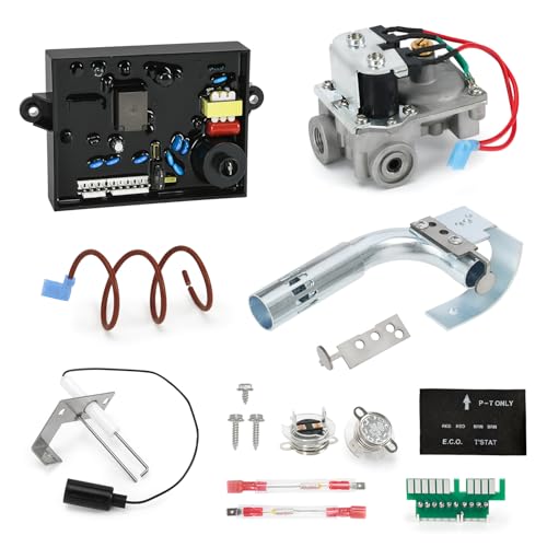 Image of 5 in 1 RV Water Heater Replacement Kit for Atwood, Includes 91365 Circuit Board, 93844 Solenoid Gas Valve, 91638 Burner Tube, 91447 ECO Thermostat & Thermal Cut Off, 93868 Spark Igniter
