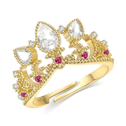 Rapunzel Ring Tangled Fans Princess Tiara Ring Princess Jewelry Engagement Ring Halloween Dress up Gifts for Her