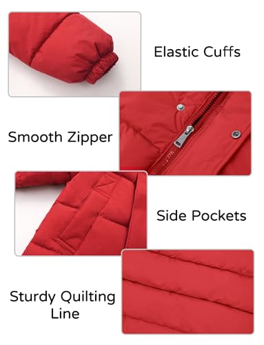 Happy Cherry Boys&Girls Long Down Jacket Lightweight Winter Warm Puffer Hooded Coat 4-12Y4