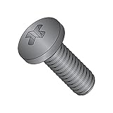 18-8 Stainless Steel Pan Head Machine Screw, Black Oxide Finish, Meets MS-51958, #2 Phillips Drive,...