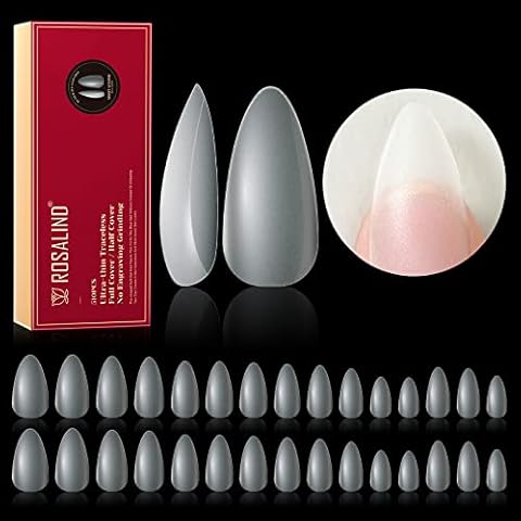 Puntas de uñas ROSALIND 510 Piezas Almendra Corto Cover
