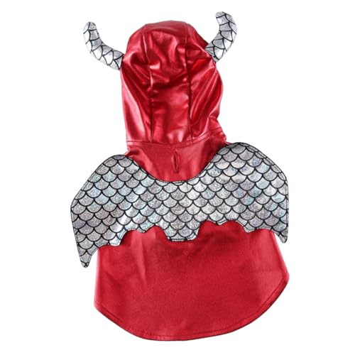 Disfraz para perro GLEAVI color rojo talla M
