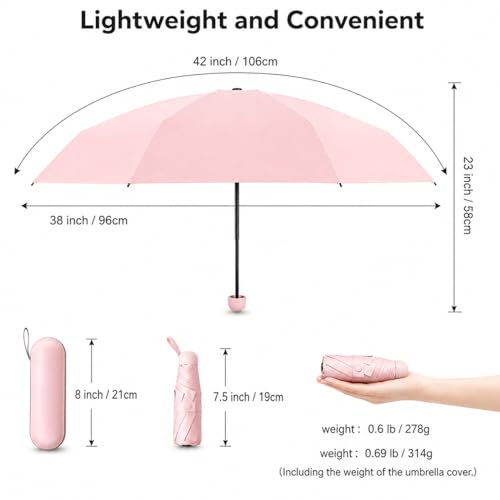 Image of Umbrella, UV Big Size Umbrella for Sun Protection Rain Windproof Strong Large 3 Fold For Men Women Kids Boys Girls Perfect & Stylish Windproof & Compact
