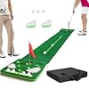 KEMLDIVS Golf Putting Game Set, Detachable Golf Putting Green Mat with 4 Balls, 2 Cups & Flags, 1 Portable Bag for Indoor & Outdoor Party Game Use
