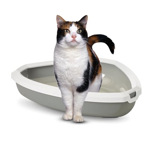 Katzentoilette'Rincon' grau / weiß 58,5 x 46 x 13,5 cm