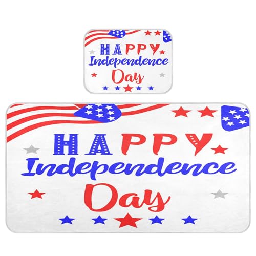 Takiito Independence Day Baby Cooling Mattress Pad, Soft & Breathable Cooling Mat Keep Baby Cool in Summer 28x52 in, Nursery Essential