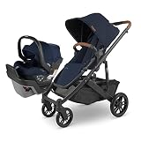 Cruz V2 Stroller - NOA (Navy/Carbon/Saddle Leather) + MESA MAX - NOA (Navy Melange)