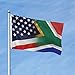 Flag of South Africa and USA Flag 3x5 Ft Double Sided Vivid Color and UV Fade Resistant Flags for Outdoor House Room