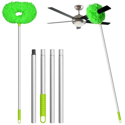 Image of Eunice Ceiling Fan Cleaner Duster with Extension Pole, Green 4.2FT