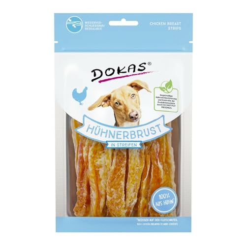Produktbild von Dokas Hundesnack Hühnerbrust in Streifen - 11 x 70 g