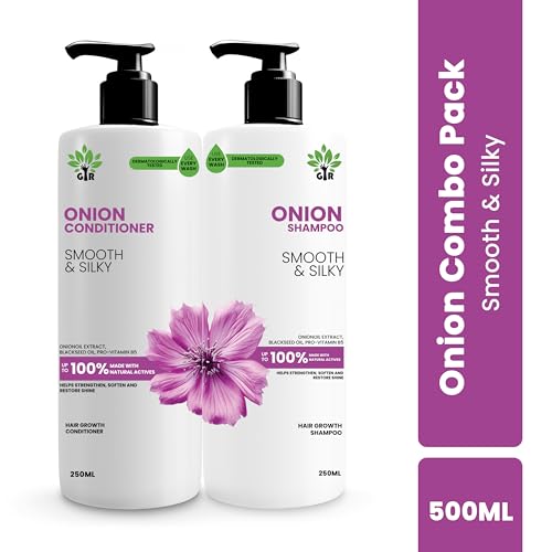 Image of GIR Red Onion Anti Hair Fall Spa Range Hair Care Set: For Smooth and Silky Hair l Onion Shampoo 250 ml + Onion Conditioner 250 ml