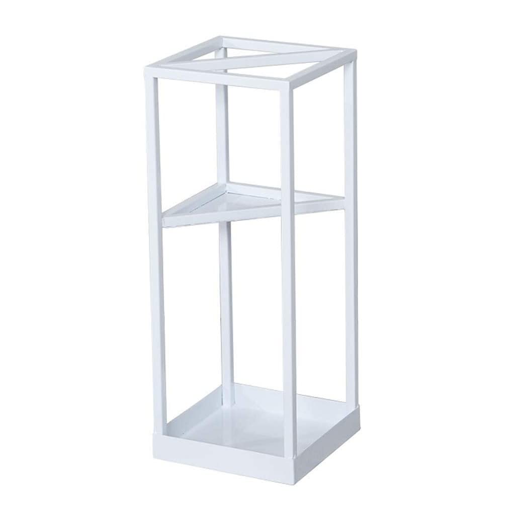 WQPMNYG Freestanding Metal Umbrella Stand - Stylish Entryway Holder for Long & Short Folding UmbrellasUmbrellaRack - Modern Design White Finish