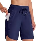 Aseniza Pantalones Cortos de Running para Mujer Gym Deportivos Jogging Casual Jersey Sudadera Cintura Alta Activewear Fitness