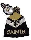 FOCO New Orleans Saints Big Logo Colorblock Knit Light Up Beanie