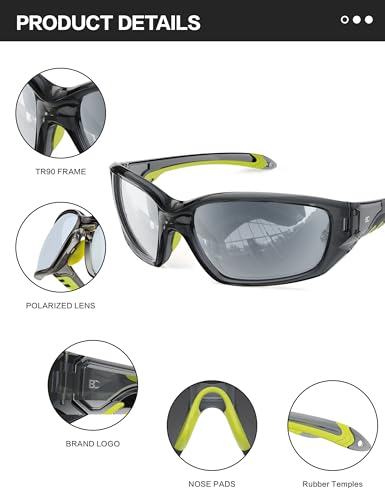 Image of BIRCEN Sport Polarized Sunglasses for Men - Women:UV Protection Shades for Fishing Driving Cycling Running