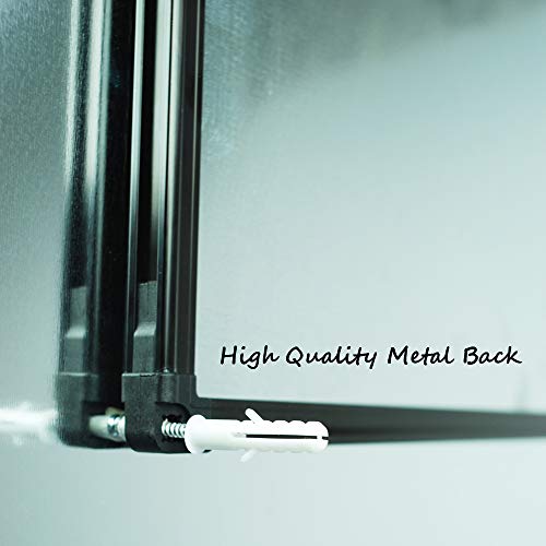 Lockways 36" x 24" Magnetic Dry Erase Calendar Whiteboard, 4 Month Framed White Board Planner, Wall Mounted Message Presentation Memo Calendar Board