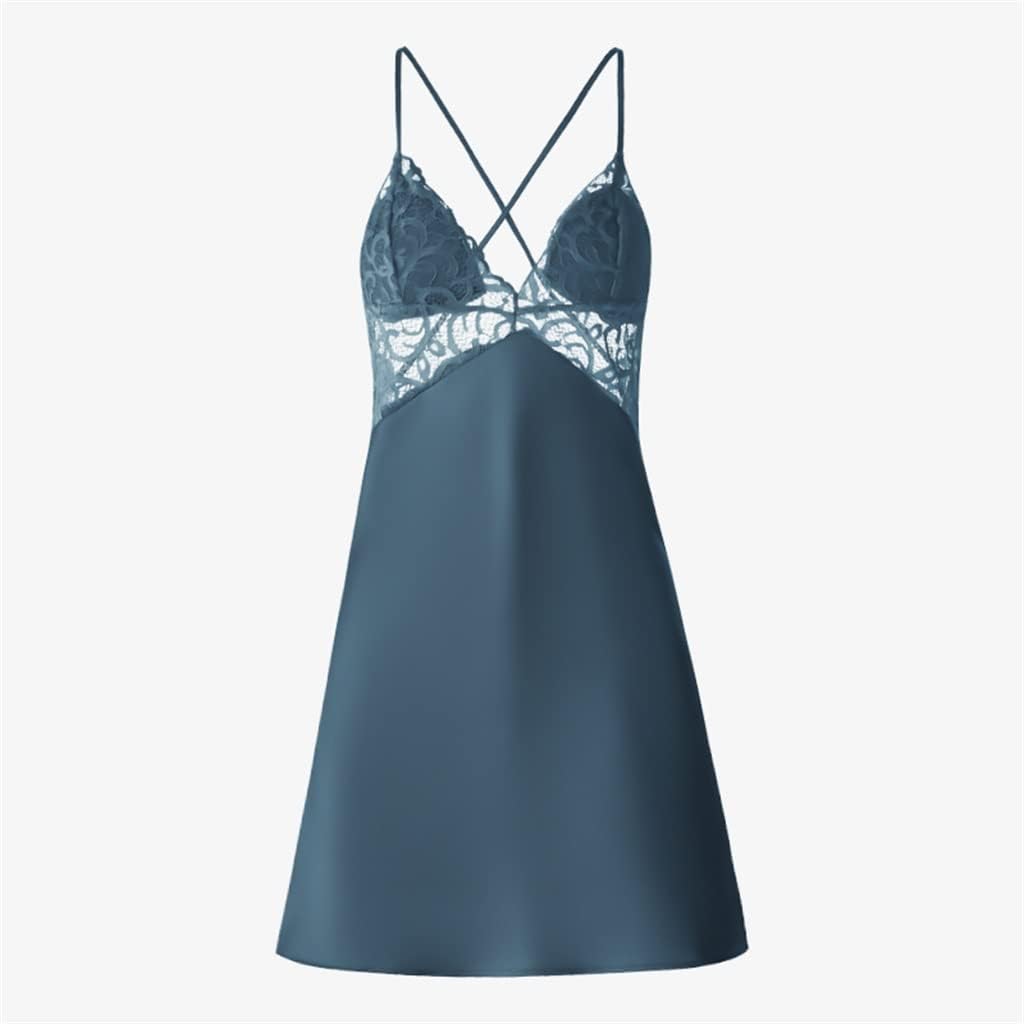 Ster nightdress female thin ice silk nightgown lace with chest mat pajamas suit home