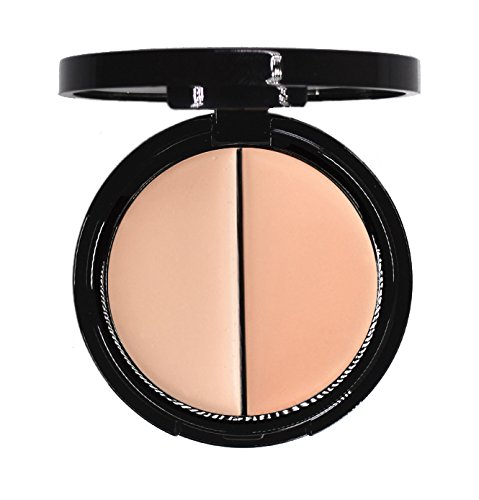 EVE PEARL Dual Salmon Concealer And 102 Concealer Brush Full Coverage Under Brighten Eye Concealer Brush Set Makeup Kit (Light)