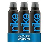 NIKE - Ultra Blue Pack de 3 x 200 ml, Desodorante Hombre Spray, Desodorante Antimanchas para Todo Tipo de Piel, 0% Sales de Aluminio, de Larga Duración, Fragancia Oriental Floral