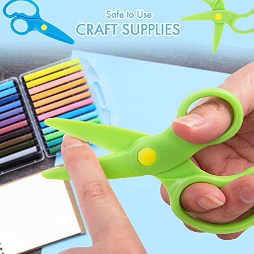 Lovestown Kids Scissors, 10Pcs Plastic Safety Scissors Preschool Training Scissors For Toddlers Diy Crafts Paper Cut #TOP4