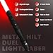 YDDSABER Jedi Sith LED Light Saber, Force FX Heavy Dueling, Rechargeable Lightsaber, Loud Sound High Light with FOC, Metal Hilt, Blaster, (Red)