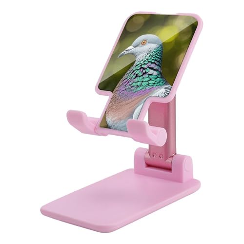 Support téléphone rose pliable hauteur réglable - Accessoire bureau universel pour smartphone